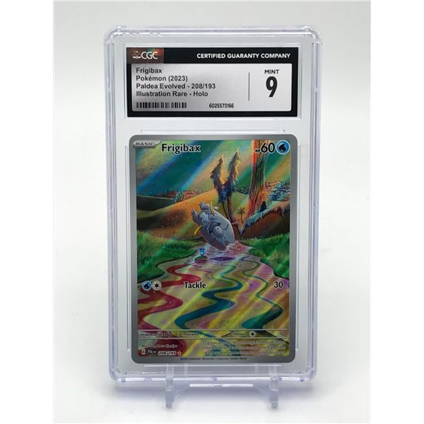FRIGIBAX POKEMON 2023 PALDEA EVOLVED 208/193 ILLUSTRATION RARE HOLO - CGC GRADE 9