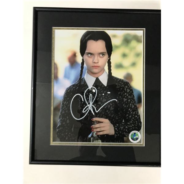 CHRISTINA RICC SIGNED AND FRAMED WEDNESDAY ADDAMS 8X10 - WWOC COA