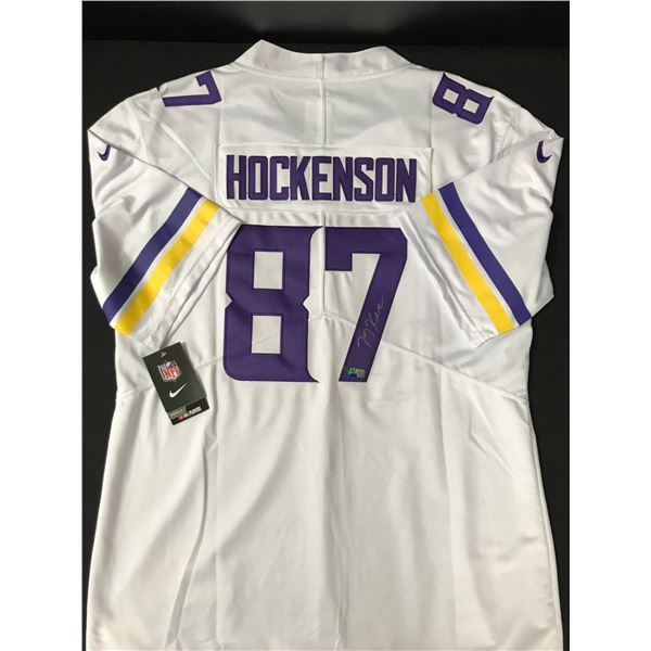 T.J HOCKENSEN SIGNED MINNESOTA VIKINGS JERSEY - ACE COA