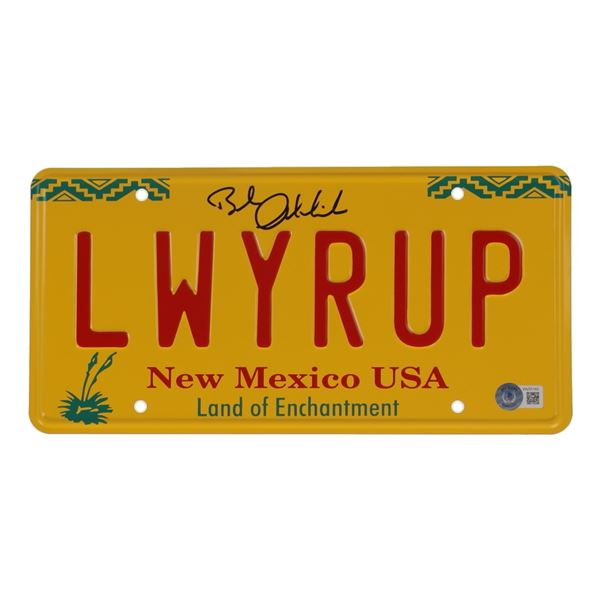 BOB ODENKIRK SIGNED LWYRUP LICENSE PLATE - BECKETT COA