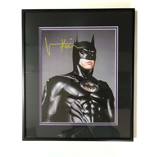 VAL KILMER SIGNED AND FRAMED BATMAN 8X10 - KB COA