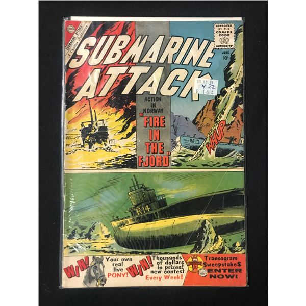 SUBMARINE ATTACK JUNE ISSUE - A CHARLTON PUBLICATION