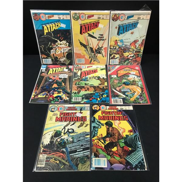 LOT OF 8 MILITARY COMICS - CHARLTON COMICS