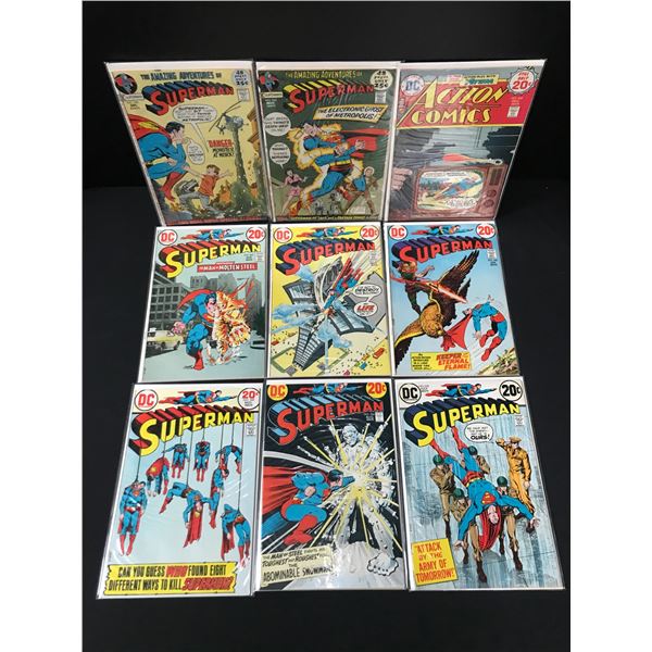 LOT OF 9 SUPERMAN COMICS - DC COMICS