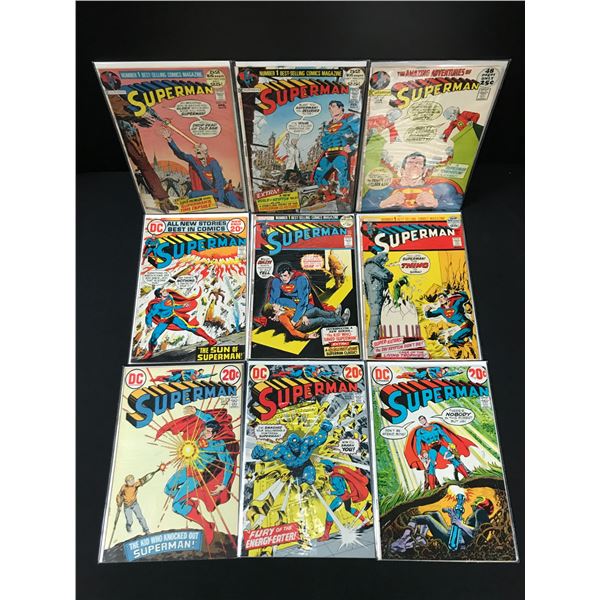 LOT OF 9 SUPERMAN COMICS - DC COMICS