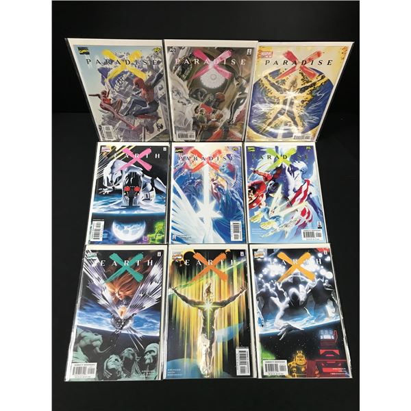 LOT OF 9 PARADISE X AND EARTH X COMICS - MARVEL COMICS