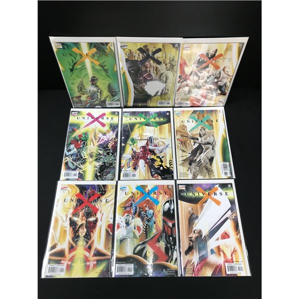 LOT OF 9 UNIVERSE X COMICS - MARVEL COMICS