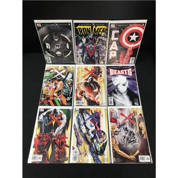 LOT OF 9 UNIVERSE X COMICS - MARVEL COMICS