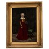 Image 1 : Augustus Savile Lumley - Tudor Woman Oil Painting