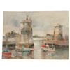 Image 16 : Louis Rosan - French Harbor Oil Painting