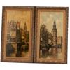 Image 1 : Wilhelm Bouwman - Dutch Canal Painting Pair