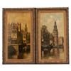 Image 8 : Wilhelm Bouwman - Dutch Canal Painting Pair