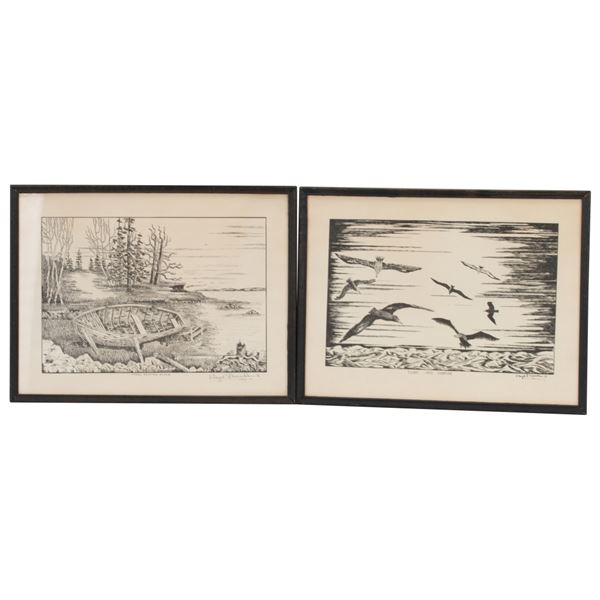 Lloyd G. Nowlan - Pair of 20th c. Seascape Prints