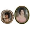 Image 1 : 20th c. Miniature Hand Painted Framed Portraits