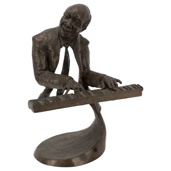 Mark Hopkins Signed Bronze Sculpture - Jazz Piano