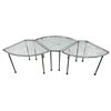 Image 1 : Valerie Maynard - Three Section Iron & Glass Table