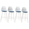 Image 1 : Set of Four Eames Plastic Bar Stools