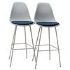 Image 2 : Set of Four Eames Plastic Bar Stools