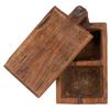 Image 6 : Arts & Crafts Hand-Carved Wood Folk Art Box