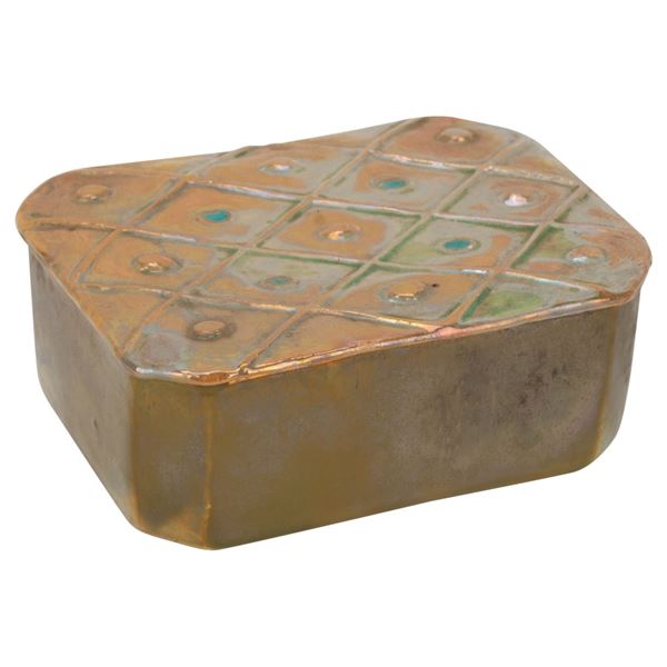 1940s Luster Glaze Pewabic Covered Cigarette Box