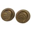 Image 1 : Antique Spanish Cast Brass Blossom Doorknobs