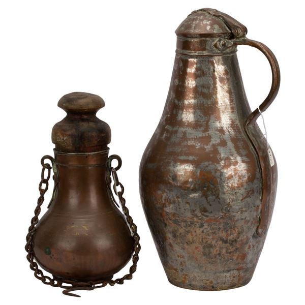 Antique Hammered Copper Water Vessels