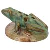 Image 1 : 1910s Fulper Glazed Ceramic Flower Vase Frog