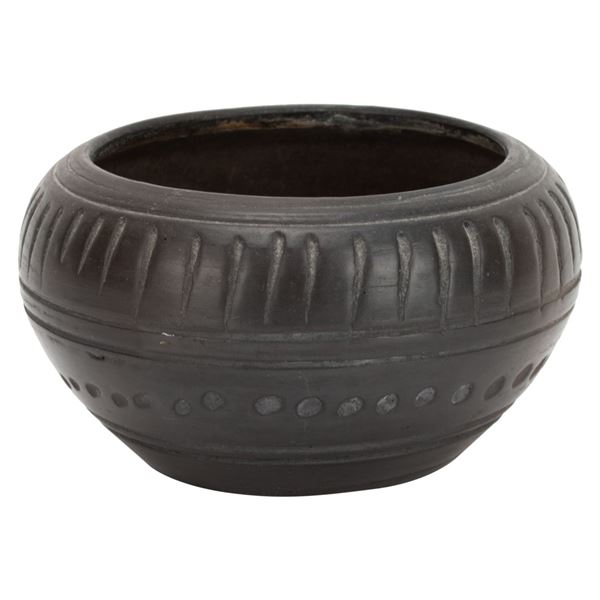 Lama Oaxaca Mexico Blackware Art Pottery