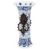 Image 1 : Boch Freres Keramis Blue & White Mounted Vase