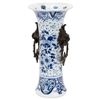 Image 2 : Boch Freres Keramis Blue & White Mounted Vase