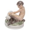 Image 3 : Royal Copenhagen Porcelain "Faun with Rabbit"