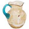Image 4 : Antique Hand-Painted Bubble Glass Pitcher Set