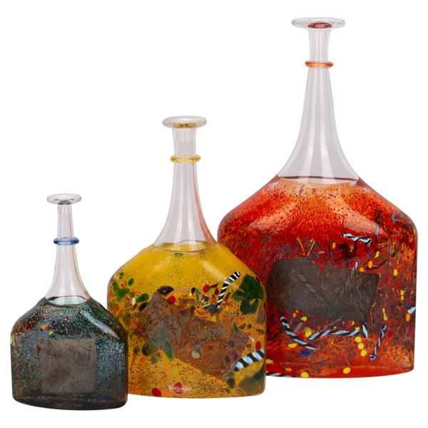 Bertil Vallien Kosta Boda Satellite Art Glass Lot