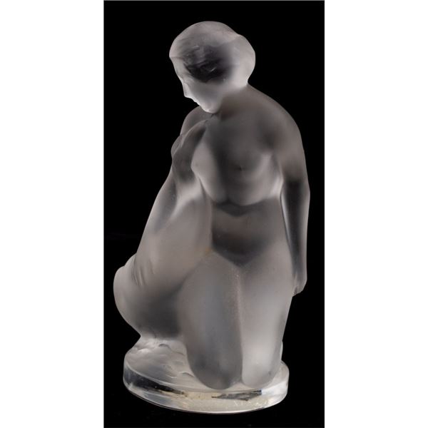 Lalique Leda Nude & The Swan Crystal Figurine