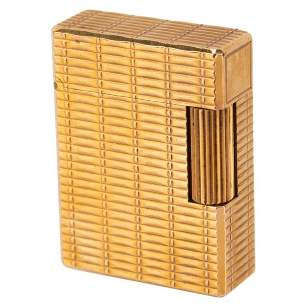 S.T. Dupont Gold Plated Gas Briquet Lighter ET8773