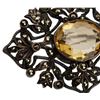 Image 4 : Antique Sterling Marcasite Citrine Gemstone Brooch