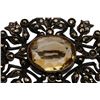 Image 5 : Antique Sterling Marcasite Citrine Gemstone Brooch