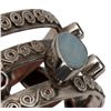 Image 6 : Brutalist Sterling Opal Garnet Jeweled Cuff