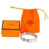 Image 1 : Hermès Clic H White Enamel Palladium Bracelet