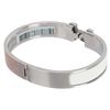 Image 3 : Hermès Clic H White Enamel Palladium Bracelet