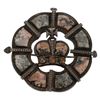 Image 1 : Antique Silver Scottish Agate Crown Brooch