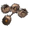 Image 2 : Art Nouveau Sterling Citrine Glass Cabochon Brooch