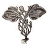 Image 2 : Sterling Art Nouveau Style Flower Jewelry