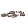 Image 3 : Sterling Amethyst Stalactite Geode Bib Necklace