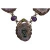 Image 4 : Sterling Amethyst Stalactite Geode Bib Necklace