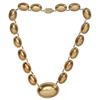 Image 2 : Antique Czech Gilt Brass Green Enamel Choker