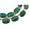 Image 4 : Antique Czech Gilt Brass Green Enamel Choker