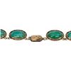 Image 5 : Antique Czech Gilt Brass Green Enamel Choker