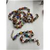 Image 1 : Murano Art Glass Bead Necklace & Bracelet Italy