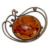 Image 1 : Sterling Baltic Russian Amber Brooch